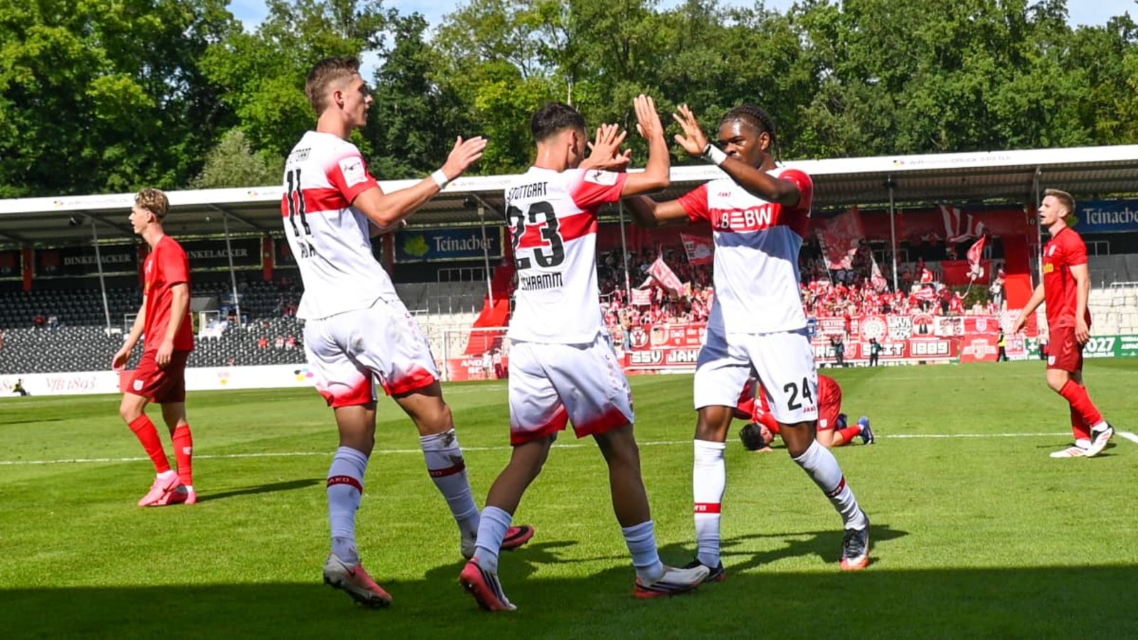 Oliver Rölke (links) erzielte zwei Treffer für die U21.IMAGO/Jan Huebner