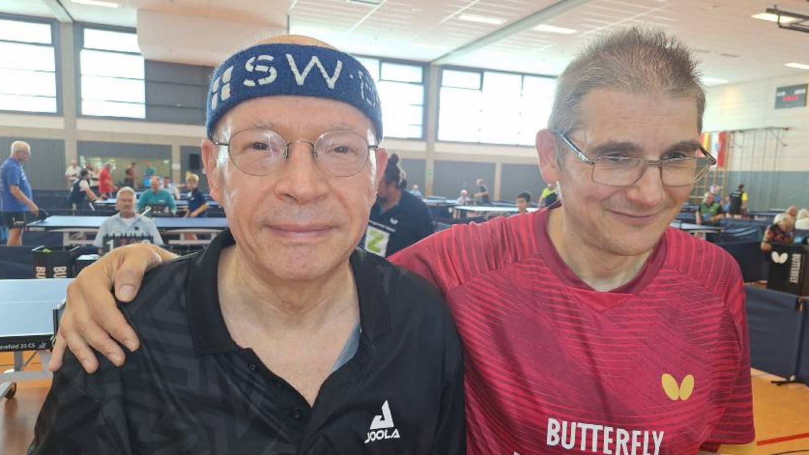 Hartmut Freund (links) und sein Doppelpartner Peter Schillinger. Foto: privat Hartmut Freund (links) und sein Doppelpartner Peter Schillinger. Foto: privat