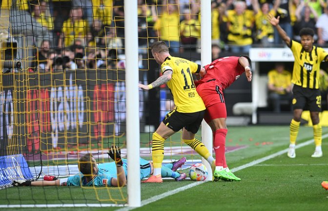 Marco Reus stocherte den Ball zum Sieg über die Linie.<span class='image-autor'>Foto: dpa/Bernd Thissen</span>