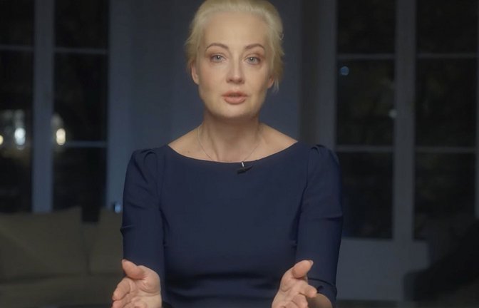 Julia Nawalnaja erhebt  im Video schwere Vorwürfe gegen Putin.<span class='image-autor'>Foto: dpa/Uncredited</span>