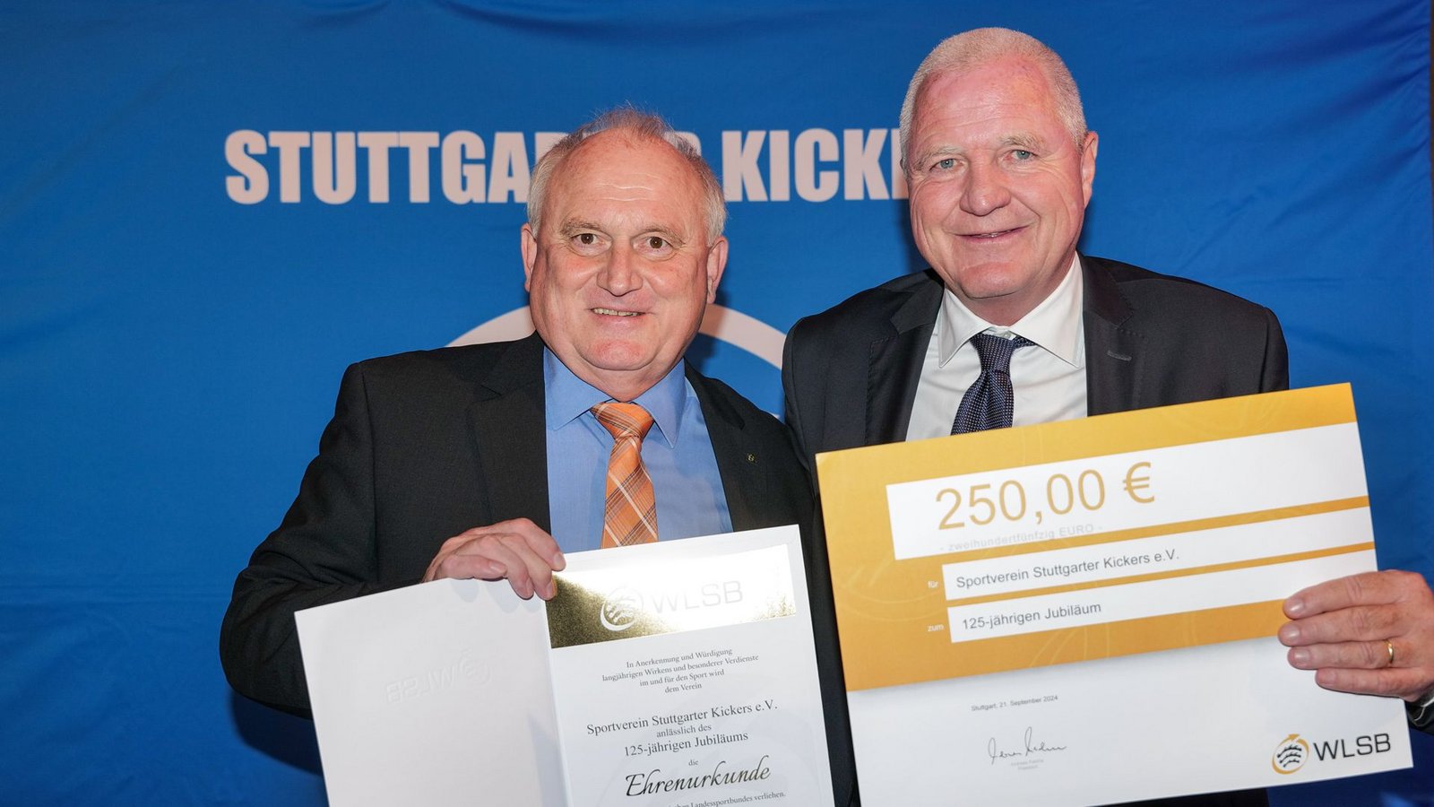 Präsident Rainer Lorz (re.) mit Harald Müller vom WFVFoto: Markus Schwarz/Markus Schwarz