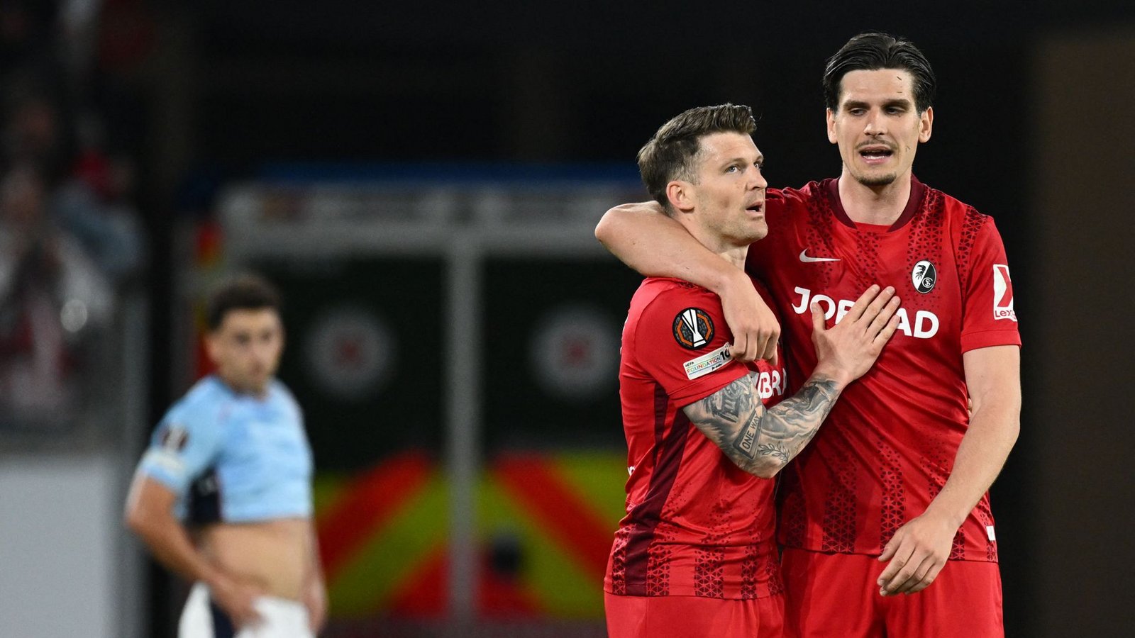 Jubel beim SC FreiburgFoto: AFP/SILAS STEIN