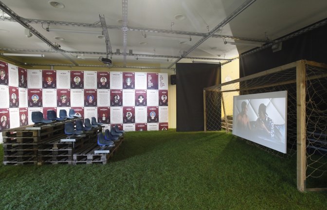 Ausstellung zum Fußball im Turm. <span class='image-autor'>Foto: Czech</span>