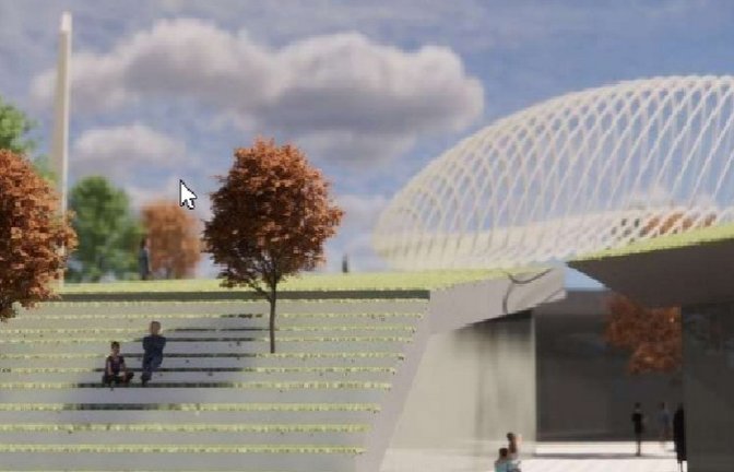 Sie soll laut Bauherr ein Treffpunkt für alle Menschen werden: die Moschee, die in Vaihingen geplant ist.  Illustration: m_architekten