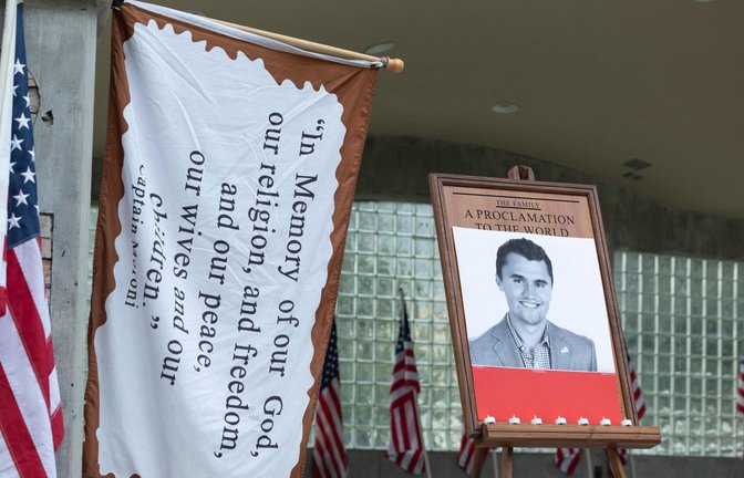 Charlie Kirk wurde am Mittwoch auf dem Campus der Utah Valley University erschossen.<span class='image-autor'>Foto: AFP/MELISSA MAJCHRZAK</span>
