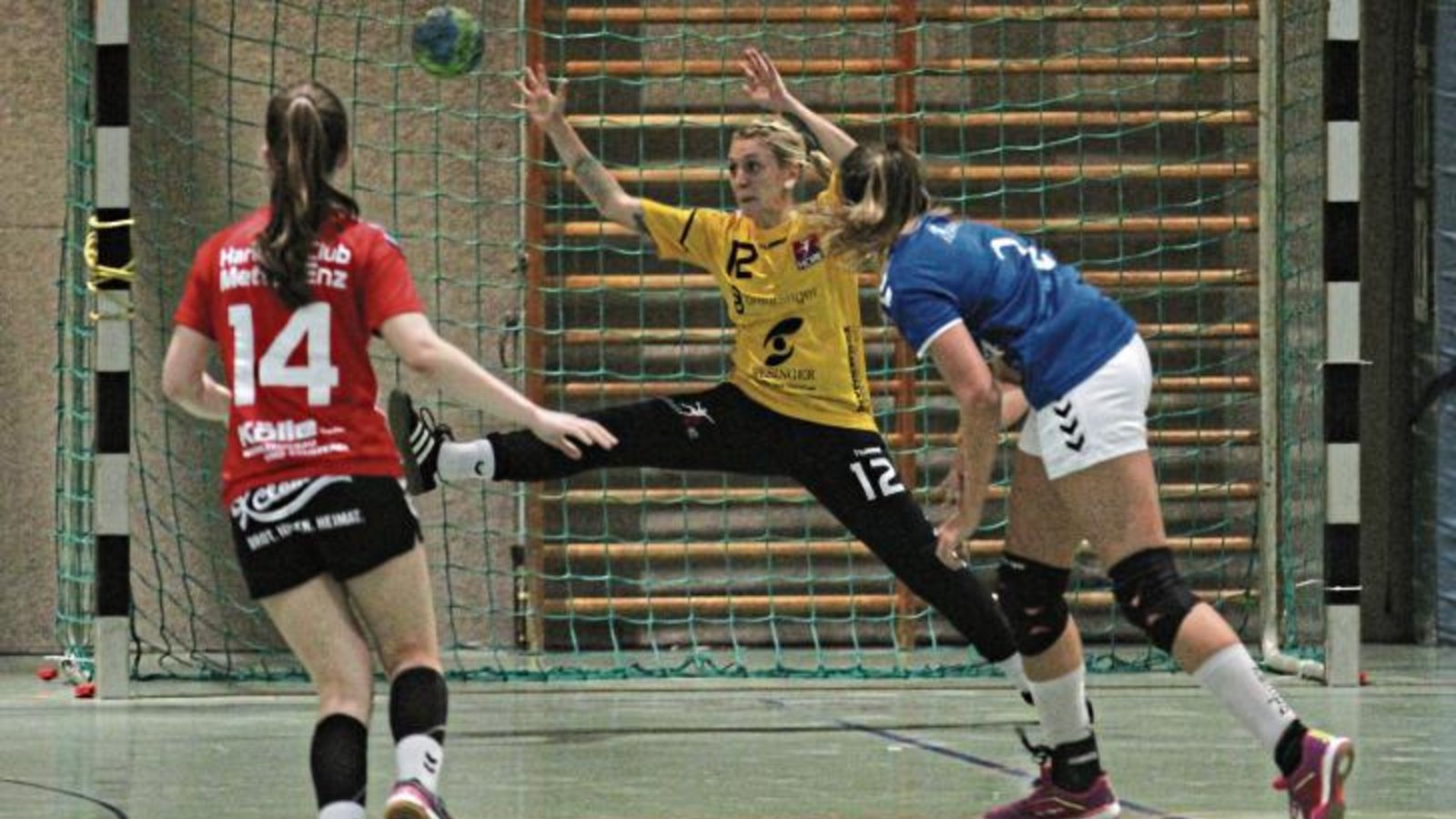 Sandra Gattkowski (Mitte) kehrt nach Babypause wieder ins Tor der Bezirksklasse-Handballerinnen des HC Metter-Enz zurück. Foto: Archiv/Nachreiner Sandra Gattkowski (Mitte) kehrt nach Babypause wieder ins Tor der Bezirksklasse-Handballerinnen des HC Metter-Enz zurück. Foto: Archiv/Nachreiner