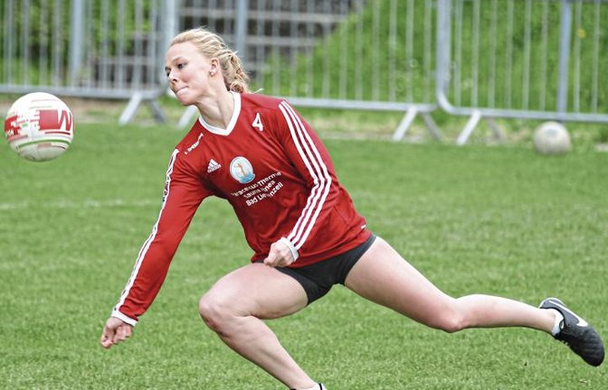 Natalie Lochmahr kämpfte beim Vaihinger Frühlingsturnier 2019 als Gastspielerin im Trikot des TV Unterhaugstett um Punkte. Jetzt ist sie wieder zurück beim TV Vaihingen.  Foto: Nachreiner
