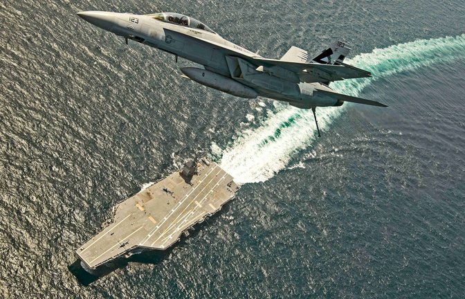 Der Flugzeugträger USS Gerald R. Ford soll Israel schützen.<span class='image-autor'>Foto: imago/ZUMA/Erik Hildebrandt</span>