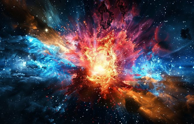 Supernova: Illustration einer Sternenexplosion im Weltraum.<span class='image-autor'>Foto: Imago/Panthermedia</span>