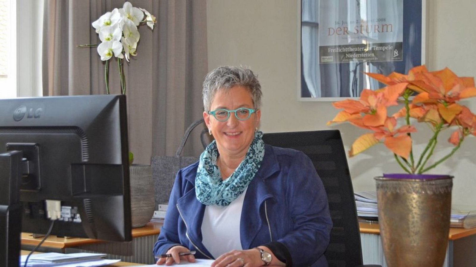 Heike Naber in ihrem Büro im Niederstettener RathausFoto: FN//Bettina Semrau