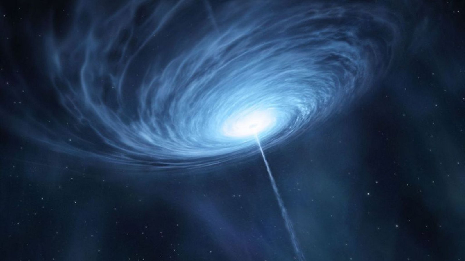 Der Physiker John Archibald Wheeler suchte 1967 bei einer Konferenz ein Ersatzwort für den Zungenbrecher „Gravitationally completely collapsed object“ und nahm den Vorschlag eines Zuhörers auf, der solche Phänomene „Black hole“ nannte.Foto: Esa/Hubble/Eso/dpa