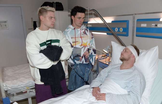 V.l.: Moritz (Lennart Borchert), Luis (Marc Weinmann), Jonas (Felix van Deventer)<span class='image-autor'>Foto: RTL / Rolf Baumgartner</span>