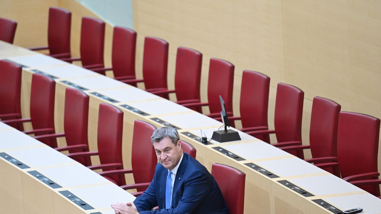 Auf der Regierungsbank: Markus Söder ist erneut zum bayerischen Ministerpräsidenten gewählt worden.Foto: dpa/Angelika Warmuth Auf der Regierungsbank: Markus Söder ist erneut zum bayerischen Ministerpräsidenten gewählt worden.Foto: dpa/Angelika Warmuth
