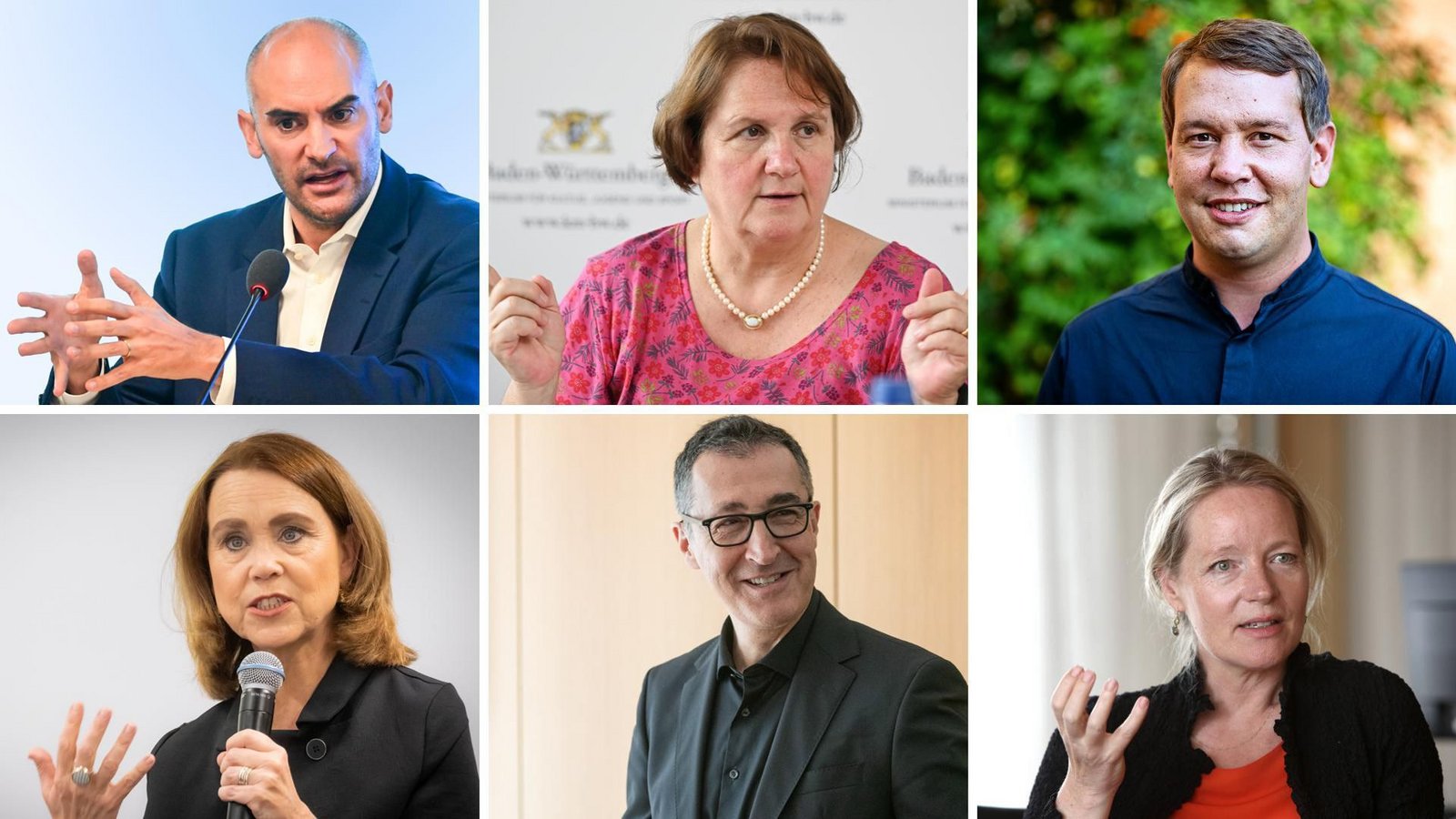 Ministerpräsident Cem Özdemir (unten, Mitte) und seine grüne Ministerriege (von unten links nach unten rechts im Uhrzeigersinn: Petra Olschowski, Danyal Bayaz, Theresa Schopper, Oliver Hildenbrand, Thekla WalkerFoto: dpa/Lichtgut/Imago Ministerpräsident Cem Özdemir (unten, Mitte) und seine grüne Ministerriege (von unten links nach unten rechts im Uhrzeigersinn: Petra Olschowski, Danyal Bayaz, Theresa Schopper, Oliver Hildenbrand, Thekla WalkerFoto: dpa/Lichtgut/Imago