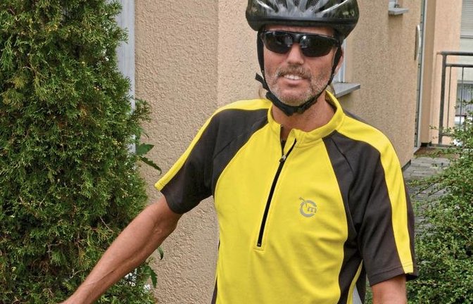 Bernd Bruckner ist passionierter Radfahrer. Fotos: Stahlfeld/p