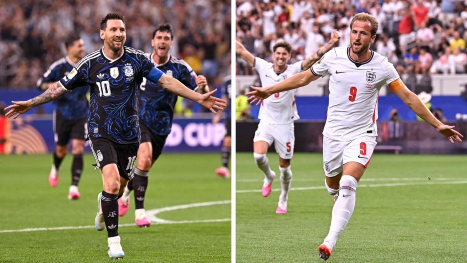 Die Stars des WM-Halbfinals: Lionel Messi und Harry Kane (rechts).PAUL ELLIS/afp Die Stars des WM-Halbfinals: Lionel Messi und Harry Kane (rechts).PAUL ELLIS/afp