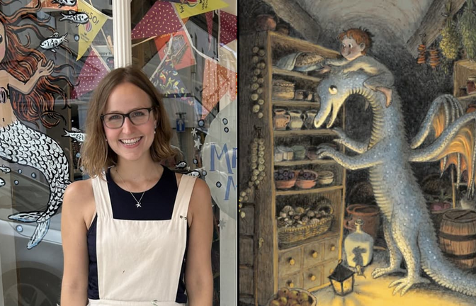 Illustratorin Briony May Smith malt in ihrem neuen Bilderbuch „Leo und der geheime Drache“ aus, vor welche Herausforderungen ein ungewöhnliches Haustier seinen jungen Halter stellen kann.<span class='image-autor'>Esslinger-Verlag</span>