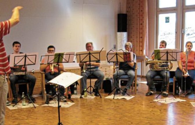In toller Atmosphäre wurde für anstehende Konzerte geübt.  Foto: p
