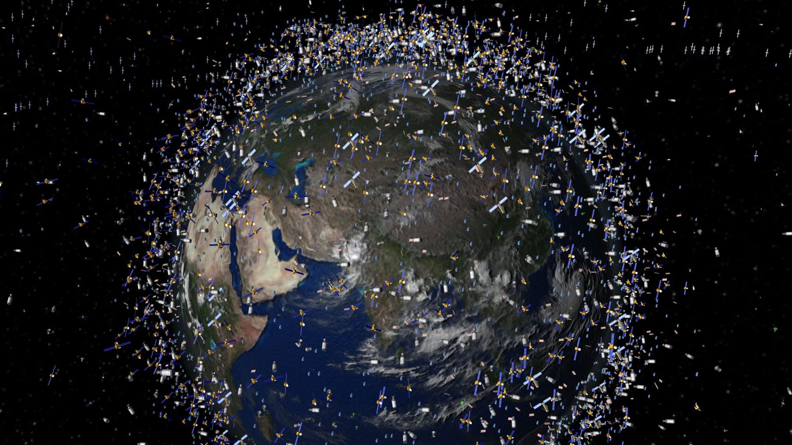 Hier überzeichnet dargestellt und doch real: Immer mehr Weltraumschrott kreist um die Erde. Auch die ISS-Batterie war dabei. Sie wurde im Jahr 2021 geplant abgestoßen.Foto: dpa/ESA Hier überzeichnet dargestellt und doch real: Immer mehr Weltraumschrott kreist um die Erde. Auch die ISS-Batterie war dabei. Sie wurde im Jahr 2021 geplant abgestoßen.Foto: dpa/ESA