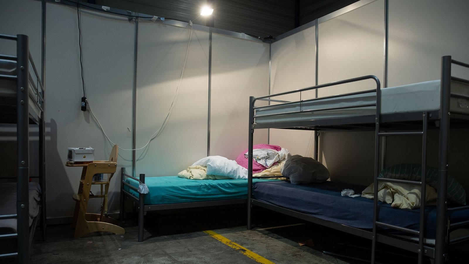 Eine Flüchtlingsunterkunft in Stuttgart im Herbst 2022 von innen.Foto: Lichtgut/Leif Piechowski Eine Flüchtlingsunterkunft in Stuttgart im Herbst 2022 von innen.Foto: Lichtgut/Leif Piechowski