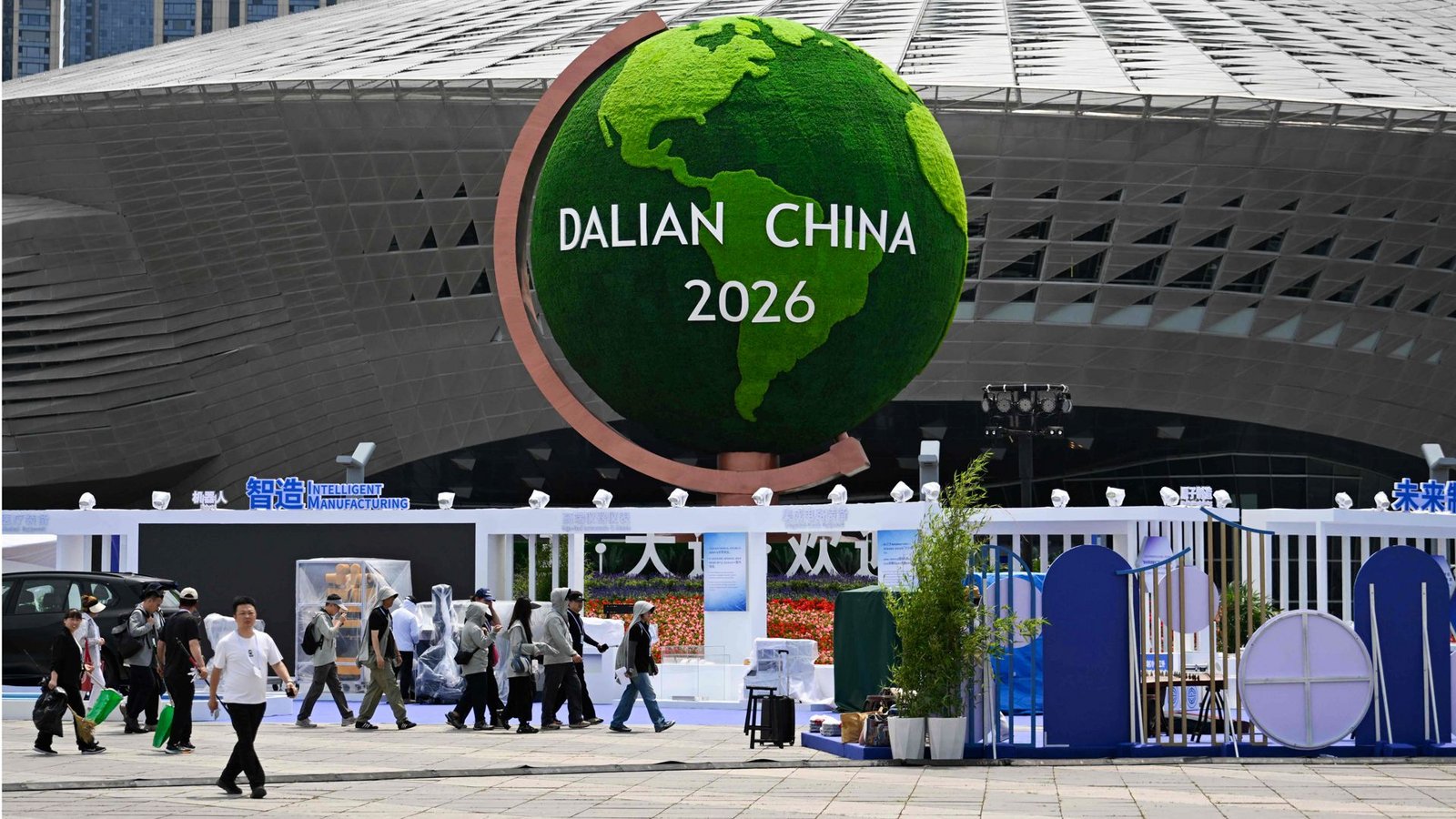 Im chinesischen  Dalian findet das sogenannte Sommer Davos statt. China sagt, es wolle ein verlässlicher Handelspartner sein.Foto: AFP