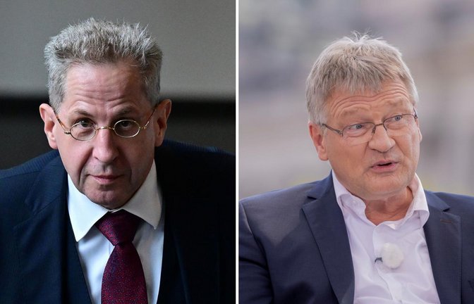 Hans-Georg Maaßen (links) und Jörg Meuthen wollen mit ihrer  Kleinpartei „Werteunion“ wachsen – auch durch den Eintritt von derzeit unzufriedenen CDU-Mitgliedern.<span class='image-autor'>Foto: dpa</span>