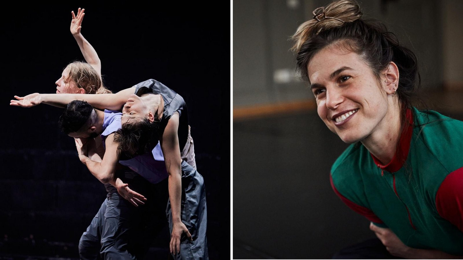 Choreografin Smadar Goshen (rechts) denkt in ihrem neuen Stück „Body That Stands“ darüber nach, wie Menschen Kriege und Konflikte überstehen.Foto: Zoia Domaskina