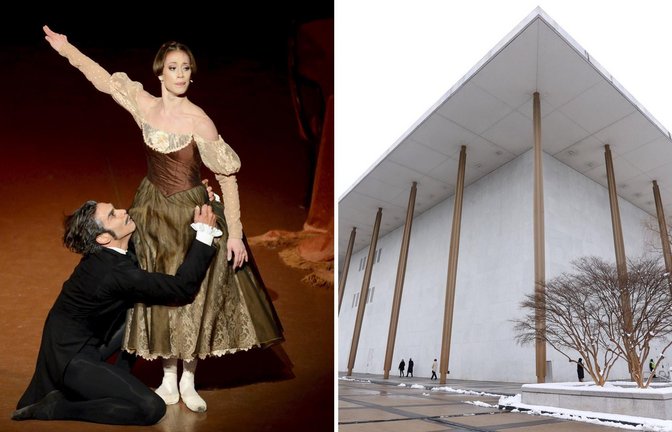 Vom 8. Oktober an gastiert das Stuttgarter Ballett mit „Onegin“ (Szenenfoto mit Anna Osadcenko und Jason Reilly) in Washington – und gerät im Kennedy Center zwischen die Fronten der US-Politik.<span class='image-autor'>Foto: Stuttgarter Ballett/Imago xGentxShkullakux</span>