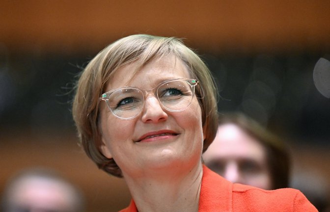 Franziska Brantner beim Parteitag der baden-württembergischen Grünen in Reutlingen.<span class='image-autor'>Foto: dpa/Bernd Weißbrod</span>