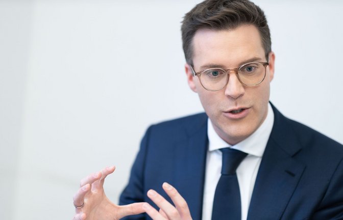 „Wir wollen Wirtschaftswachstum zur Staatsräson machen“, sagt CDU-Spitzenkandidat Manuel Hagel.<span class='image-autor'>Foto: Lichtgut/Leif Piechowski</span>