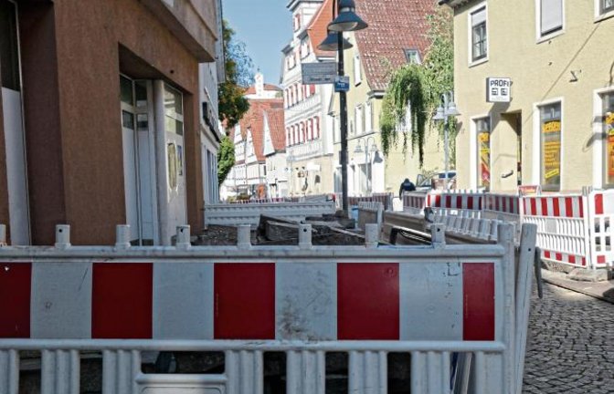 Hoch über der Nahwärme-Baustelle thront Schloss Kaltenstein.  Foto: Rücker