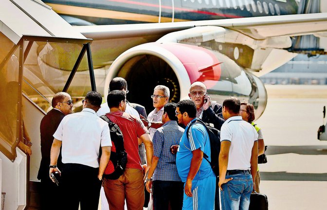 Ankunft der libyschen Kriegsversehrten in Stuttgart 2013 – die meisten brauchten nur ambulant behandelt werden. 
         Foto: Leif Piechowski<span class='image-autor'>Foto: &nbsp;</span>