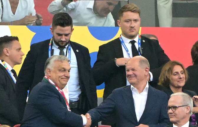 Der ungarische Regierungschef Viktor Orban ist im Zuge der EM 2024 nach Deutschland gereist und traf Olaf Scholz bereits beim Spiel in Stuttgart. (Archivbild)<span class='image-autor'>Foto: AFP/DAMIEN MEYER</span>
