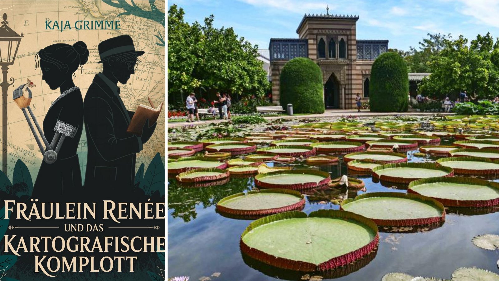 Die Wilhelma ist einer der Orte, an dem die Stuttgarter Autorin Kaja Grimme ihre beiden Amateur-Detektive ermitteln lässt.  „Fräulein Renée und das kartografische Komplott“ ist das erste Jugendbuch der Studentin.Foto: Verlag, Harald Knitter/Wilhelma