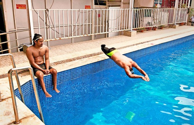 Der Sportler Ramesh verlor durch das Beben seine Beine.<span class='image-autor'>Foto: Till Mayer/Till Mayer</span>