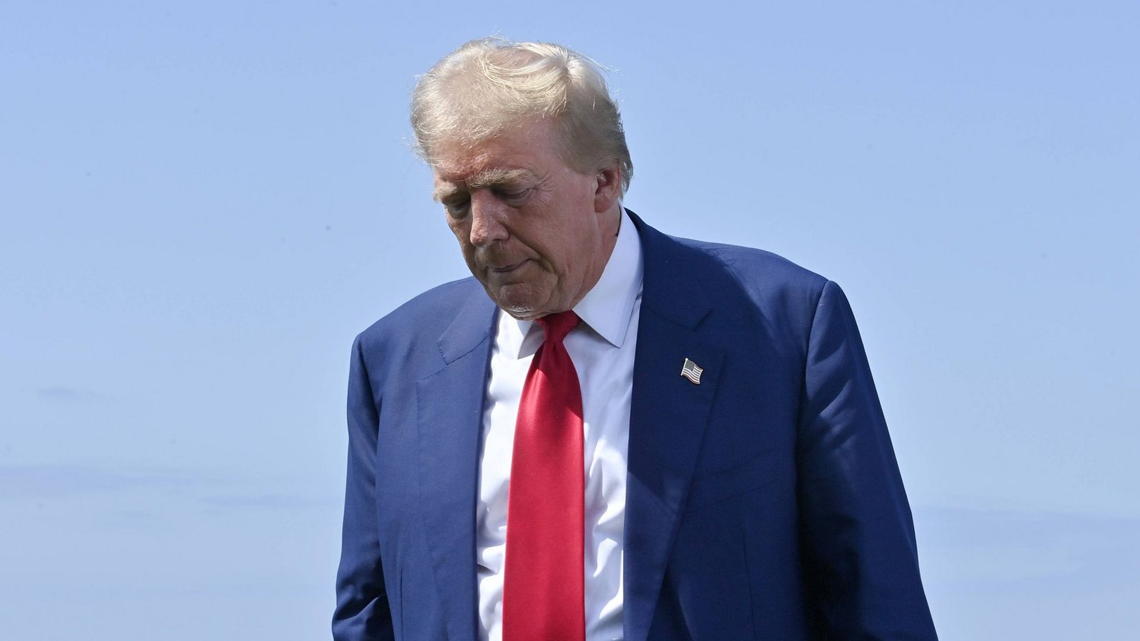 Donald Trump bei einer Pressekonferenz in seinem Golf-Club in dieser Woche vor dem Attentatsversuch.Foto: imago/UPI Photo/Jim Ruymen