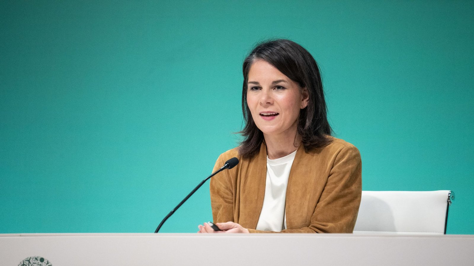 Annalena Baerbock auf einer Pressekonferenz auf dem UN-Klimagipfel COP28.Foto: dpa/Hannes P. Albert Annalena Baerbock auf einer Pressekonferenz auf dem UN-Klimagipfel COP28.Foto: dpa/Hannes P. Albert
