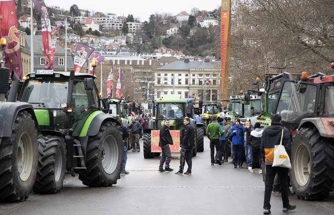 Im Dezember hatten Bauern mit ihren Traktoren in Stuttgart für ein Verkehrschaos gesorgt.<span class='image-autor'>Foto: Lichtgut/Leif Piechowski</span>