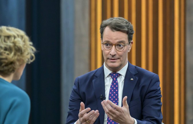 Hendrik Wüst war am Sonntag zu Gast bei Caren Miosga.<span class='image-autor'>Foto: IMAGO/HMB-Media/IMAGO/Uwe Koch</span>