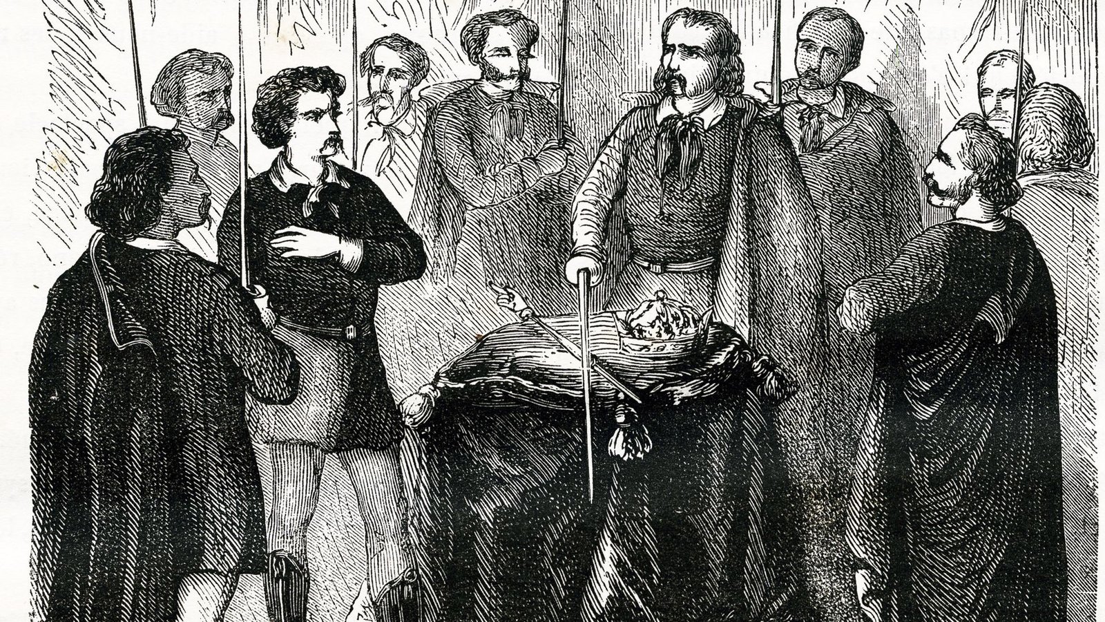 Geheimtreffen der Illuminati (Druck aus dem 19. Jahrhundert).Foto: Imago/KHARBINE-TAPABOR Geheimtreffen der Illuminati (Druck aus dem 19. Jahrhundert).Foto: Imago/KHARBINE-TAPABOR