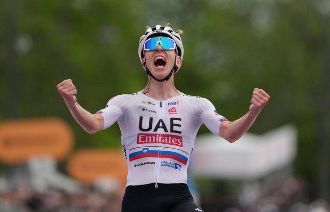 Giro d'Italia: Tadej Pogacar hat die zweite Etappe gewonnen.<span class='image-autor'>Foto: Massimo Paolone/LaPresse/AP/dpa</span>