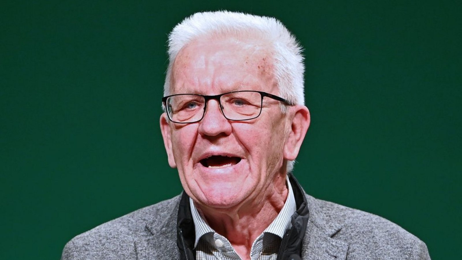 Winfried Kretschmann beim Grünenparteitag in Reutlingen.Foto: dpa/Helena Dolderer Winfried Kretschmann beim Grünenparteitag in Reutlingen.Foto: dpa/Helena Dolderer
