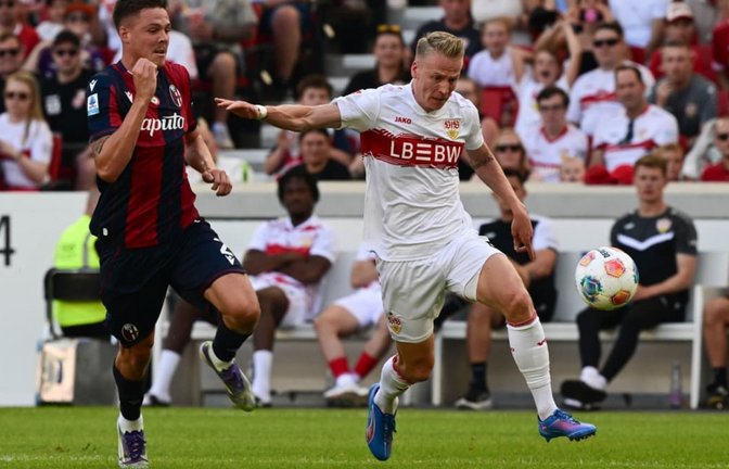 VfB Stuttgart gegen FC Bologna hieß das Highlight der letzten Sommervorbereitung. Dieses Mal kommt der FC Everton mit dem englischen Nationaltorhüter Jordan Pickford in die MHP-Arena.<span class='image-autor'>dpa/Bernd Weißbrod</span>