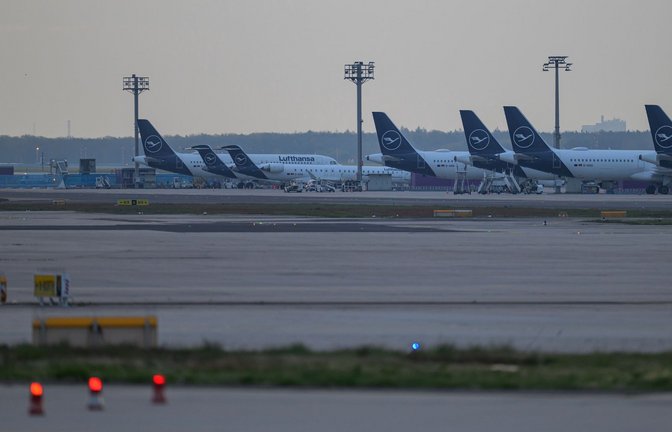 Stillstand bei Lufthansa in Frankfurt.<span class='image-autor'>Foto: Hannes P. Albert/dpa</span>