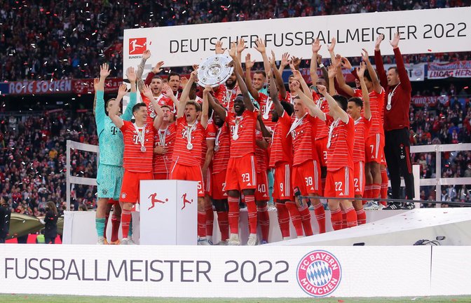 Der FC Bayern holte im Mai 2022 zum zehnten Mal in Folge den Meistertitel.<span class='image-autor'>Foto: Baumann/Julia Rahn</span>