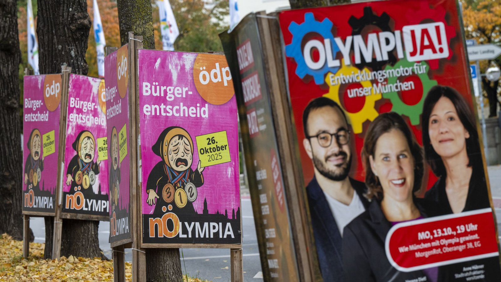Die Bürger Münchens können wählen zwischen OlymiJA und NO- oder gar NÖlympia.Foto: Peter Kneffel/dpa Die Bürger Münchens können wählen zwischen OlymiJA und NO- oder gar NÖlympia.Foto: Peter Kneffel/dpa
