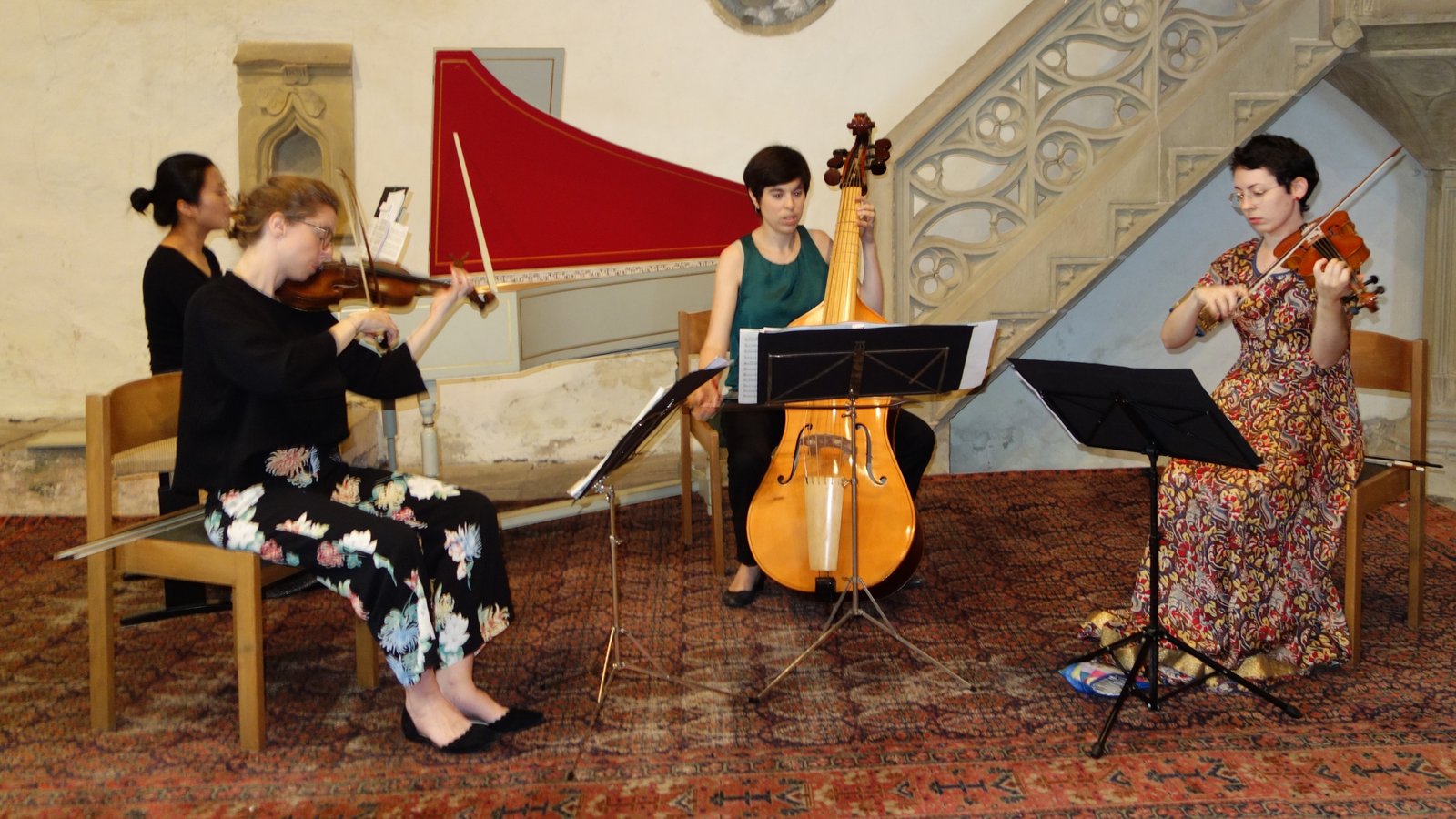 Musikalischer Hörgenuss vom Saros-Ensemble in der Frauenkirche in Lienzingen. Foto: Bastian Musikalischer Hörgenuss vom Saros-Ensemble in der Frauenkirche in Lienzingen. Foto: Bastian