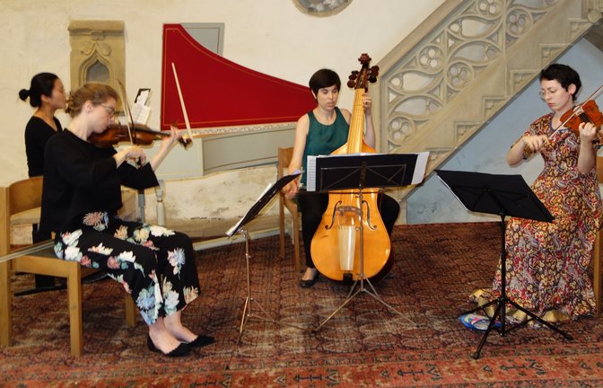 Musikalischer Hörgenuss vom Saros-Ensemble in der Frauenkirche in Lienzingen. <span class='image-autor'>Foto: Bastian</span>