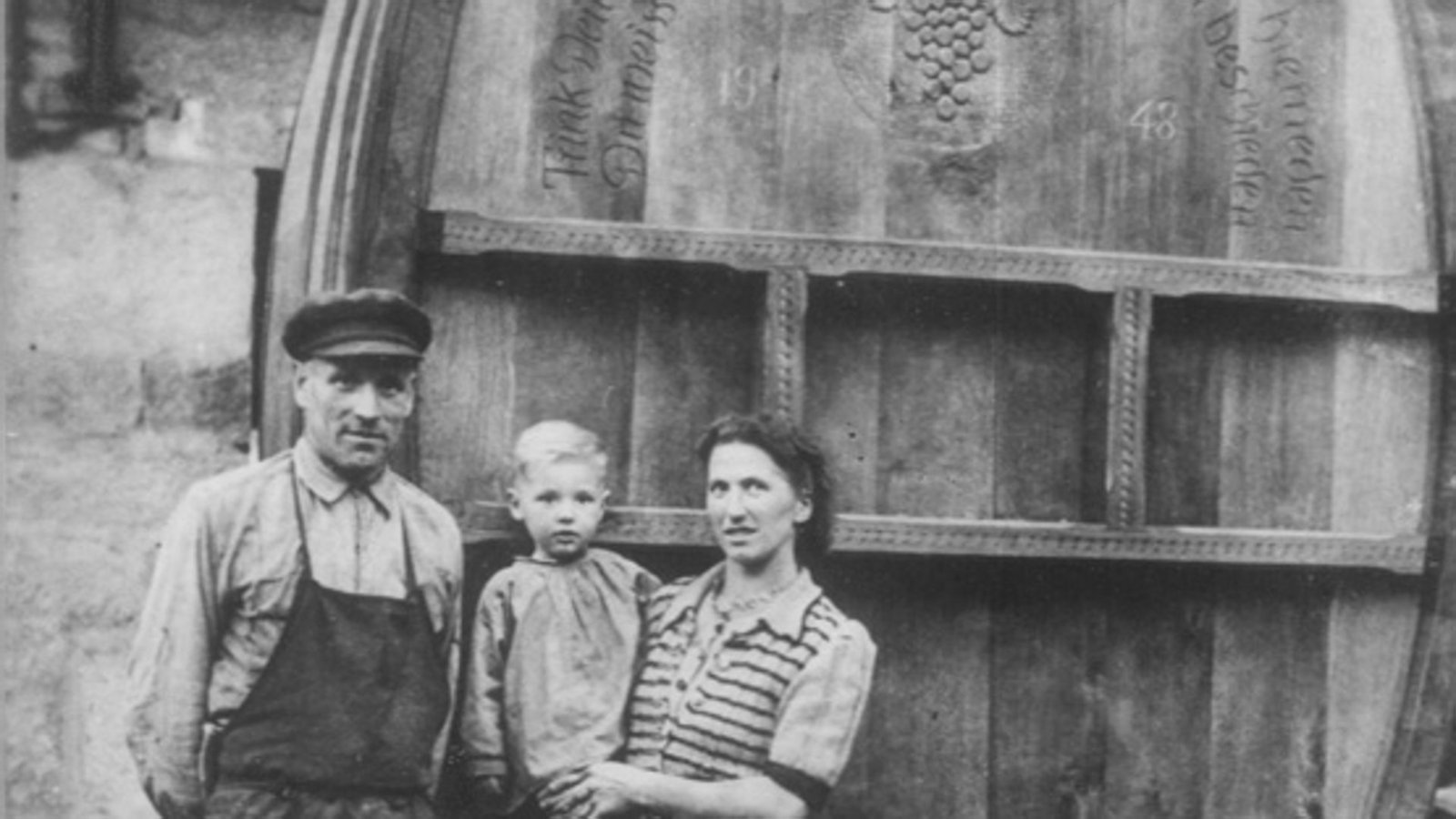 Die historischen Anfänge der Privatkellerei Wangler: Eugen und Frida Wangler mit Sohn Heinrich.Foto: &nbsp;