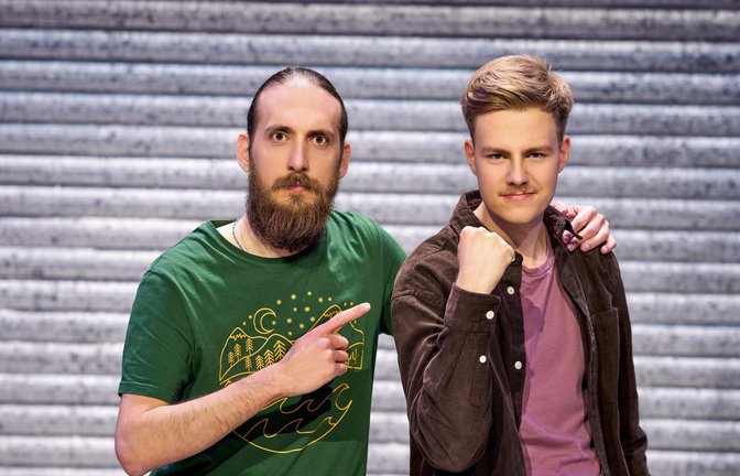 Sie waren in der Hauptrunde das stärkste Team: Filippos aus Erlangen (l.) und Tobi aus Nürnberg.<span class='image-autor'>Foto: RTL / Frank Dicks</span>